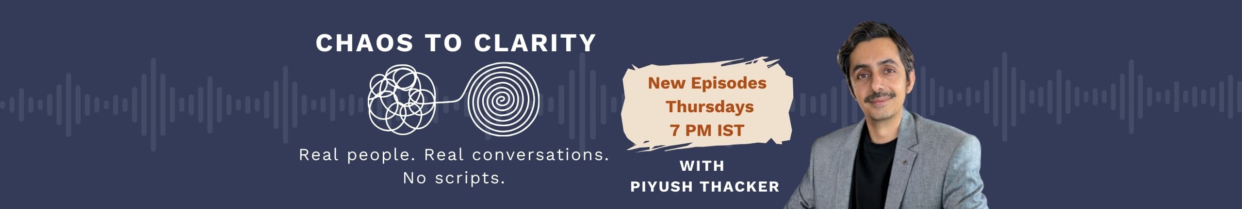 Chaos to Clarity Podcast banner