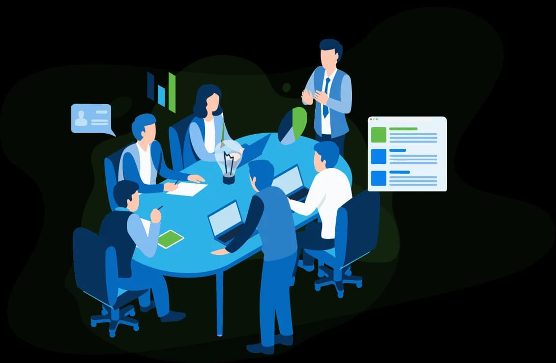 Illustration showcasing streamlined business operations